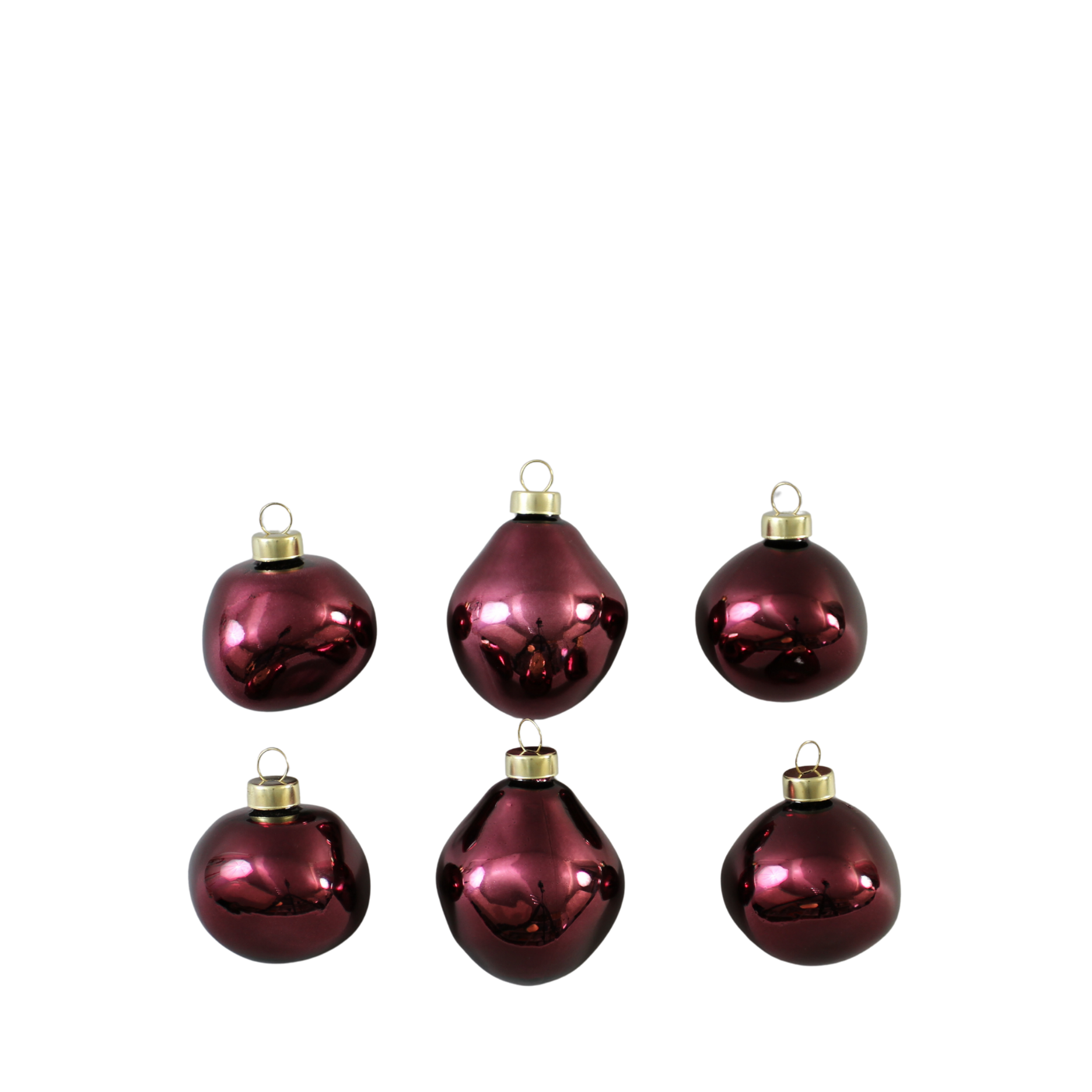 Organiske julekugler i sæt á 6 stk.